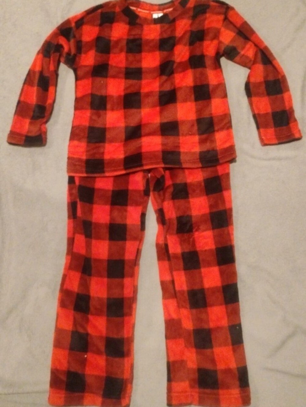 Joyspun Red Buffalo Plauid Fleece Pajama Set - Small 4/6